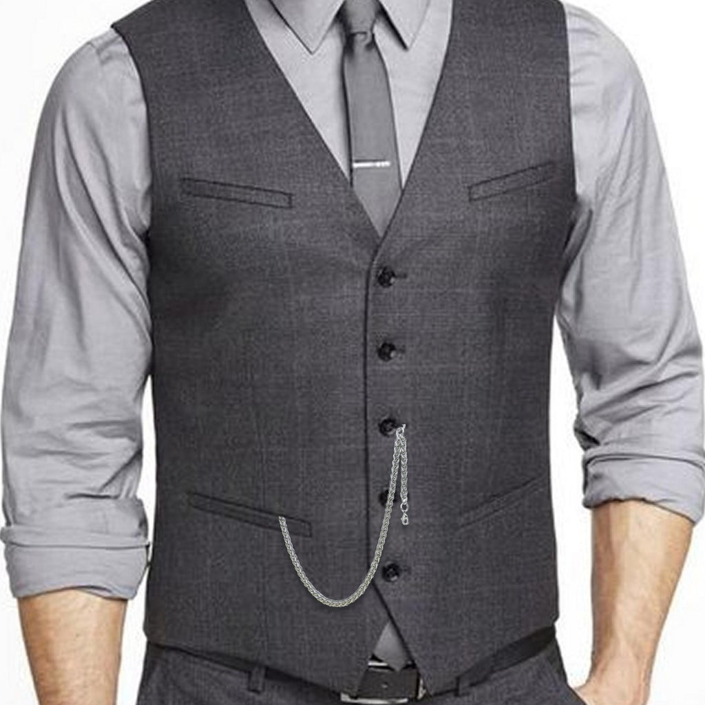 Bronze Color Albert Chain with Wheat Spiga Rope Chain AC108