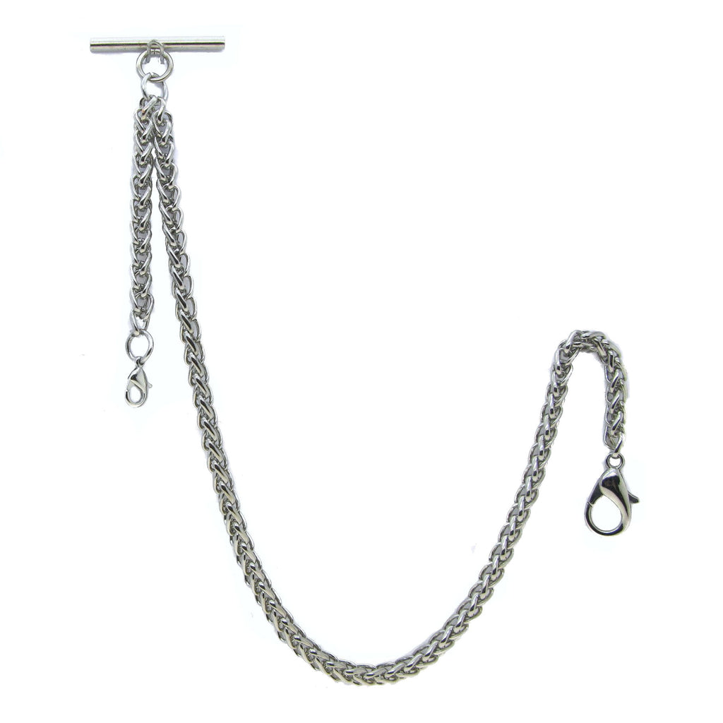 Bronze Color Albert Chain with Wheat Spiga Rope Chain AC108