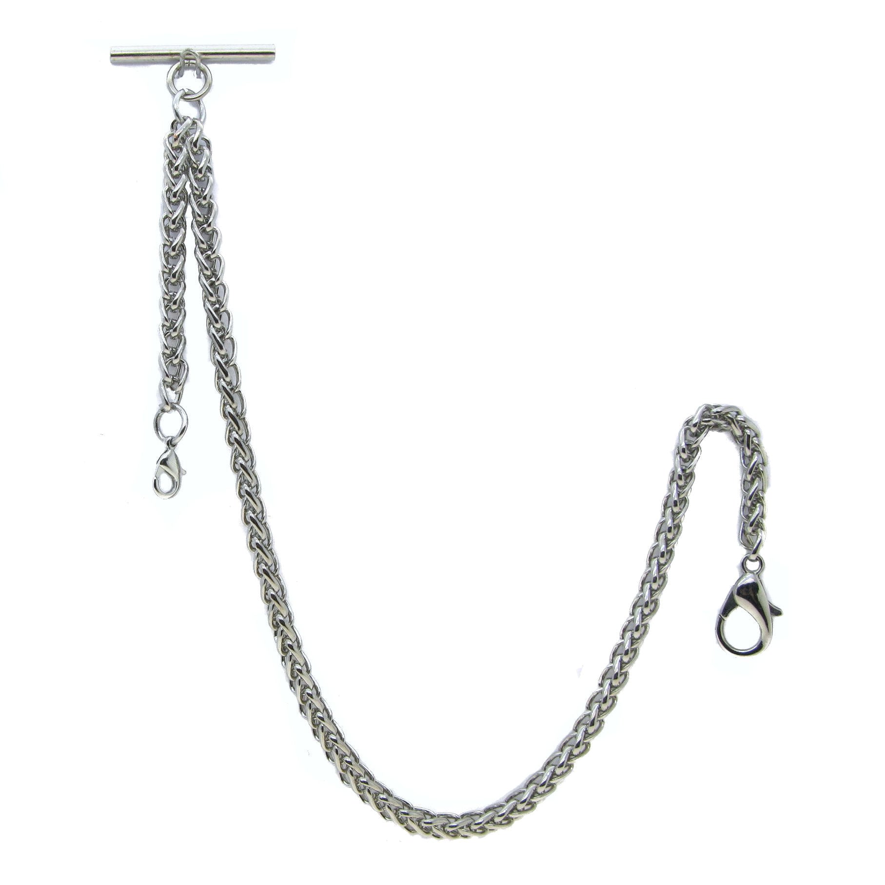 Bronze Color Albert Chain with Wheat Spiga Rope Chain AC108