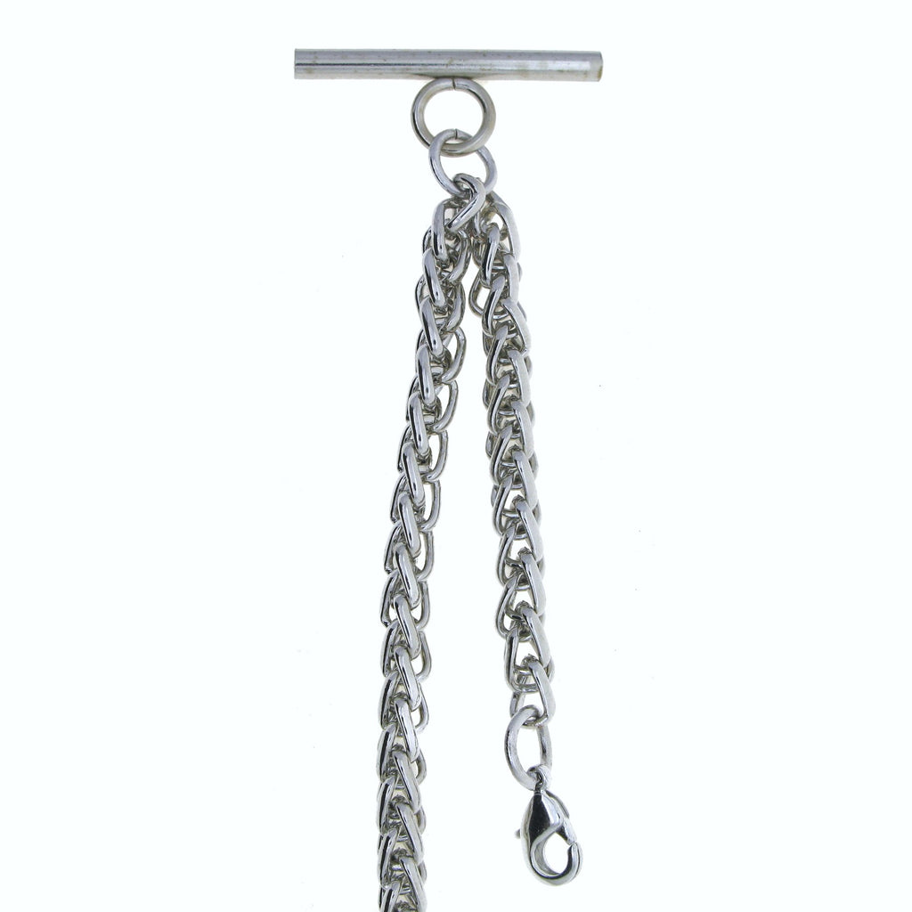 Bronze Color Albert Chain with Wheat Spiga Rope Chain AC108