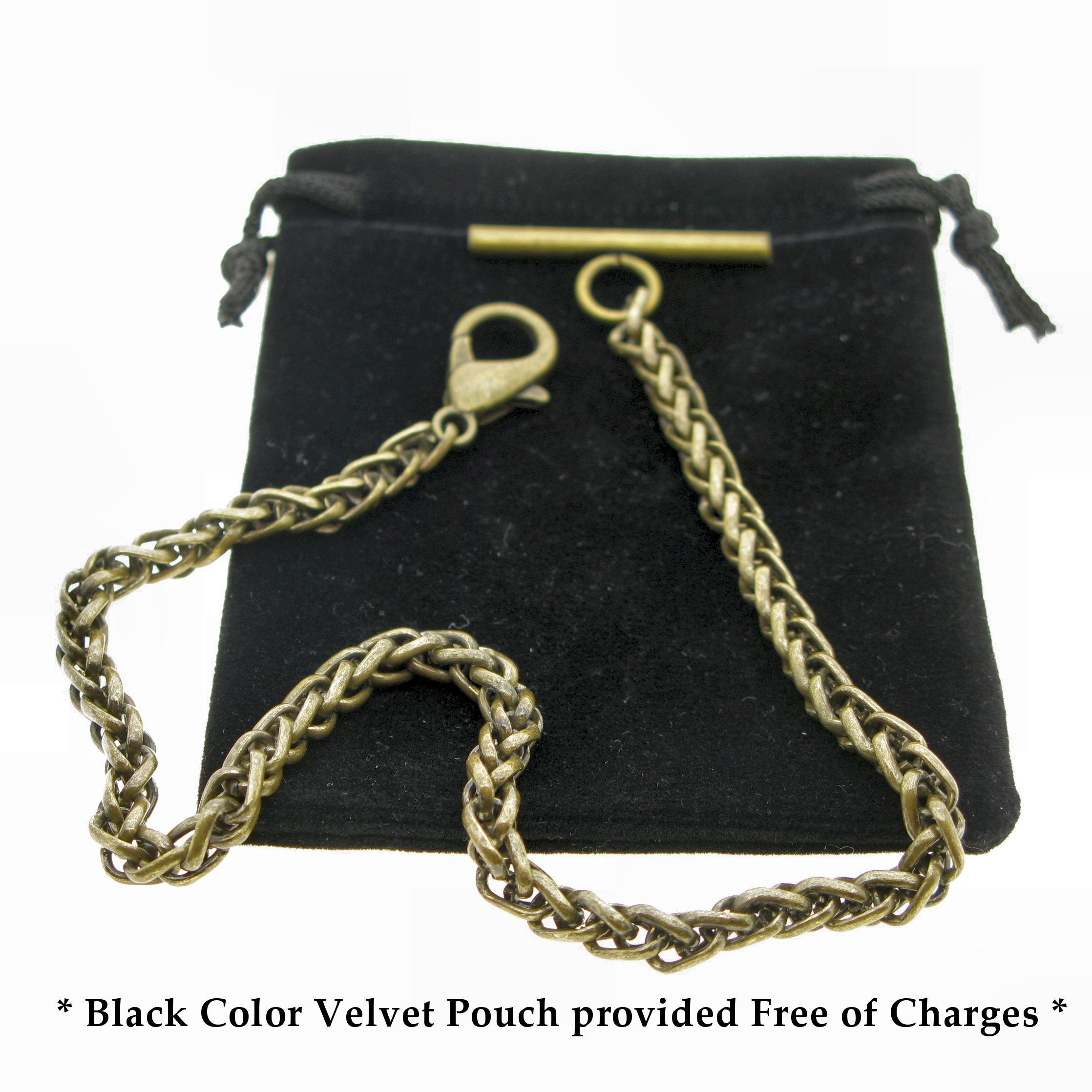 Bronze Color Albert Chain with Wheat Spiga Rope Chain AC109