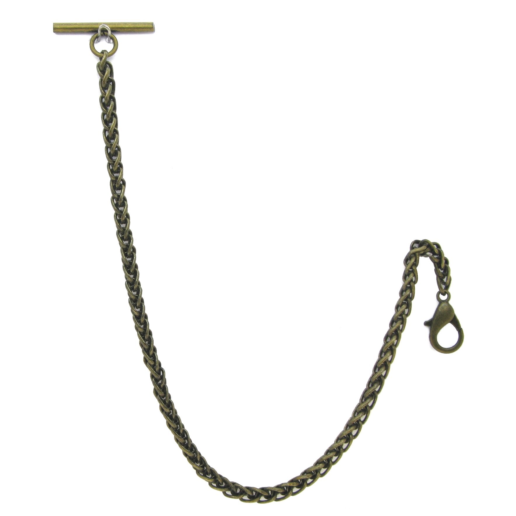 Bronze Albert Chain with Spiga Wheat Chain