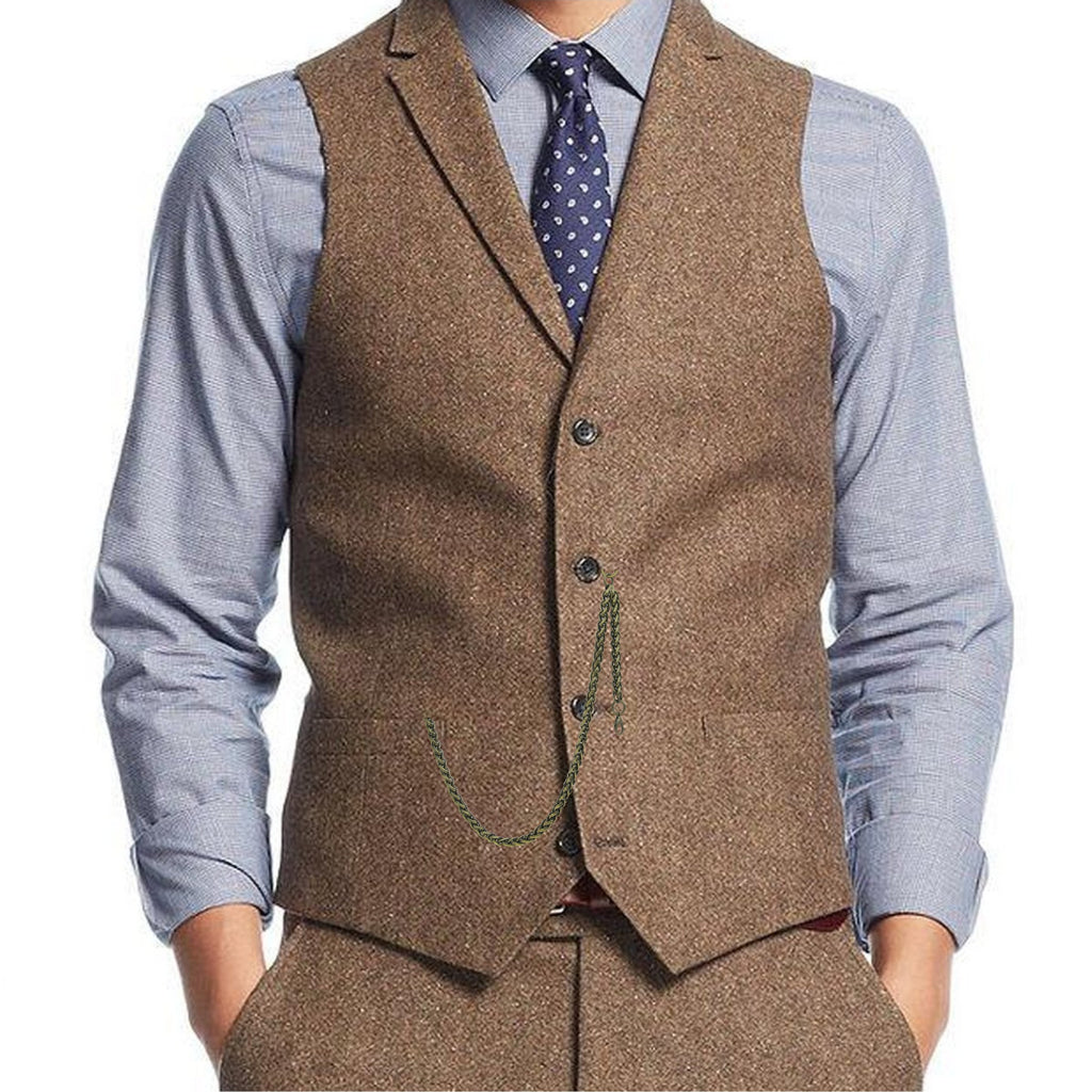 Bronze Color Albert Chain with Wheat Spiga Rope Chain AC110