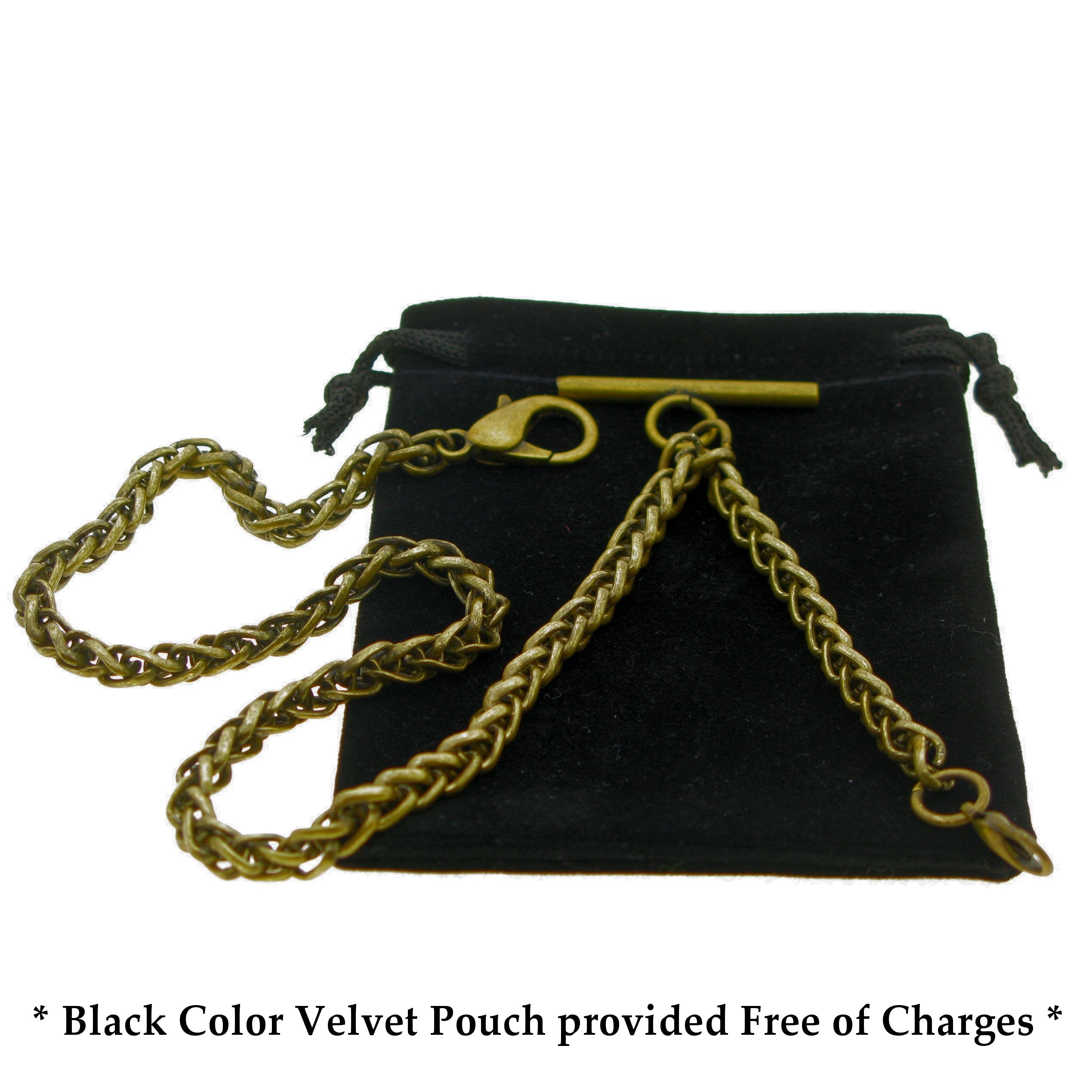 Bronze Color Albert Chain with Wheat Spiga Rope Chain AC110