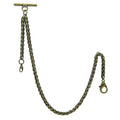 Bronze Color Albert Chain with Spiga Wheat Chain