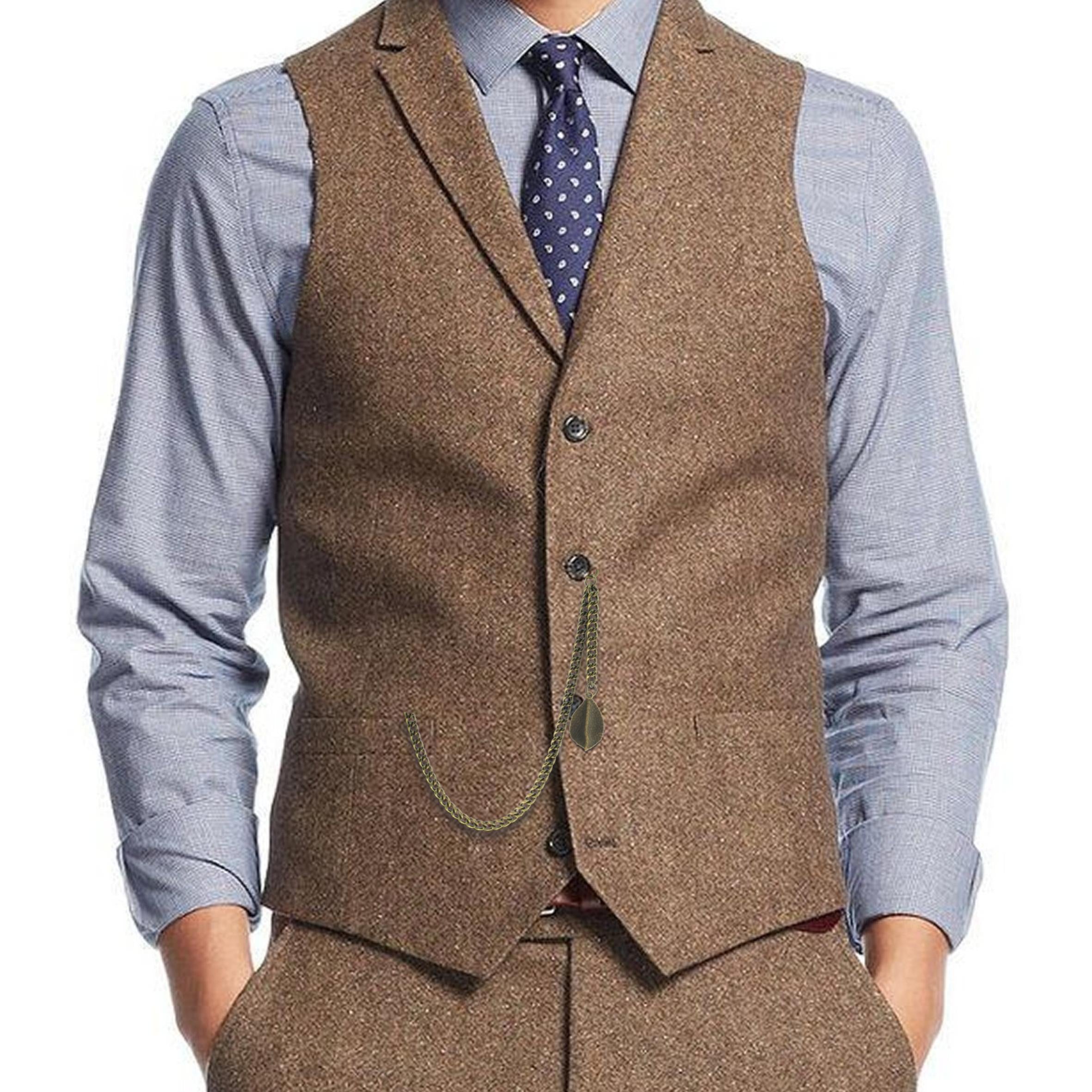 Bronze Color Albert Chain with Leaf Design Fob AC117