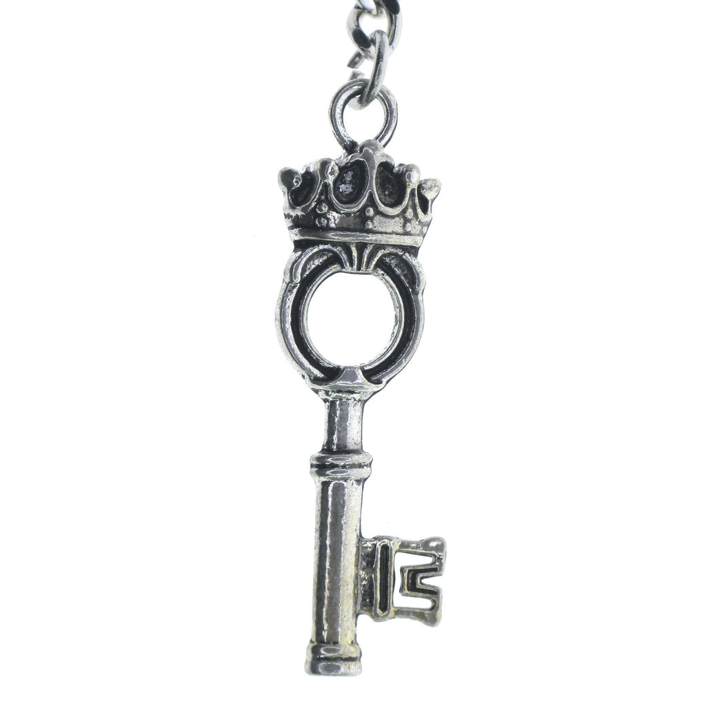 Silver Albert Chain with Ancient Key Design AC123
