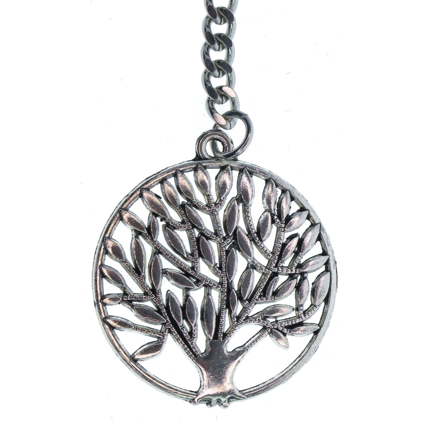 Silver Color Albert Chain with Life-Tree Medal Design Fob AC126