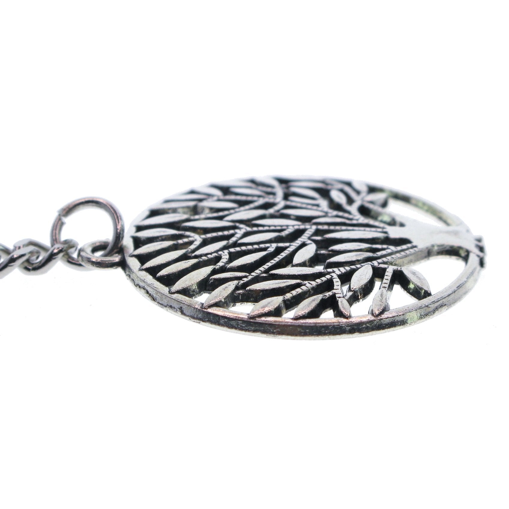 Silver Color Albert Chain with Life-Tree Medal Design Fob AC126