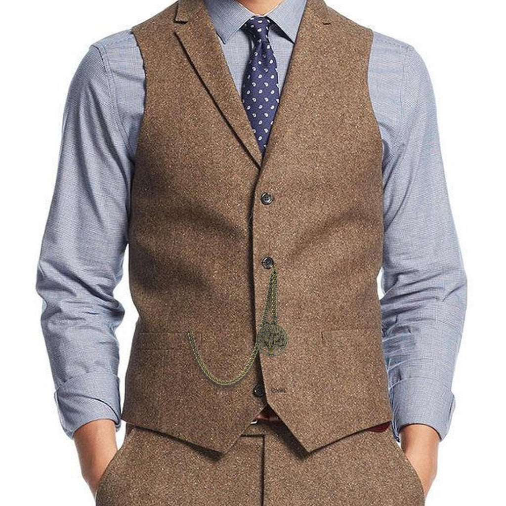 Bronze Color Albert Chain with Life-Tree Medal Design Fob AC127