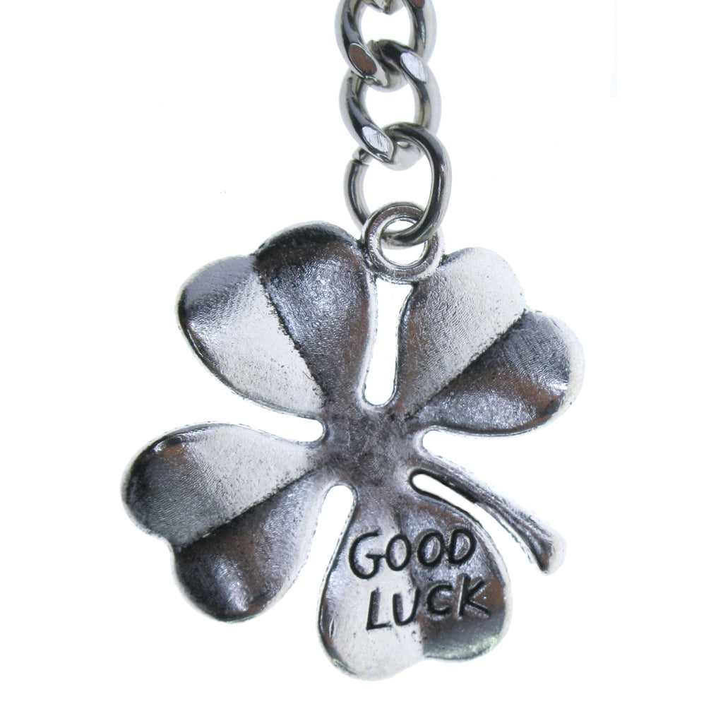 Silver Color Albert Chain with Four-Leaf Clover Design FobAC132