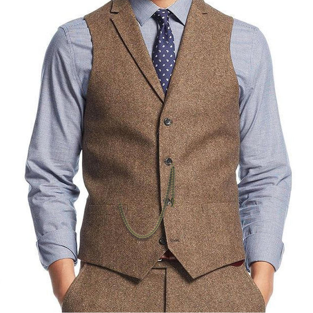 Bronze Color Albert Chain with Religious Fish Design Fob T Bar AC133