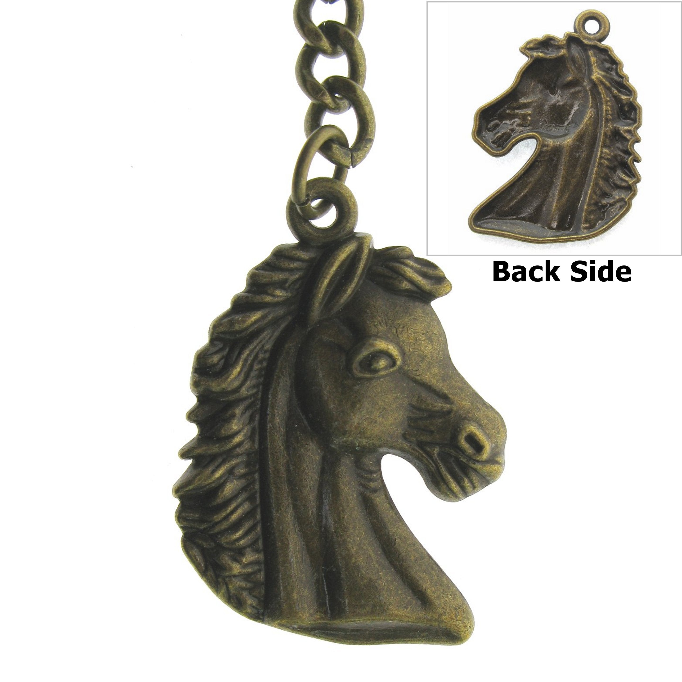 Bronze Color with Horse Medal Design Fob AC142