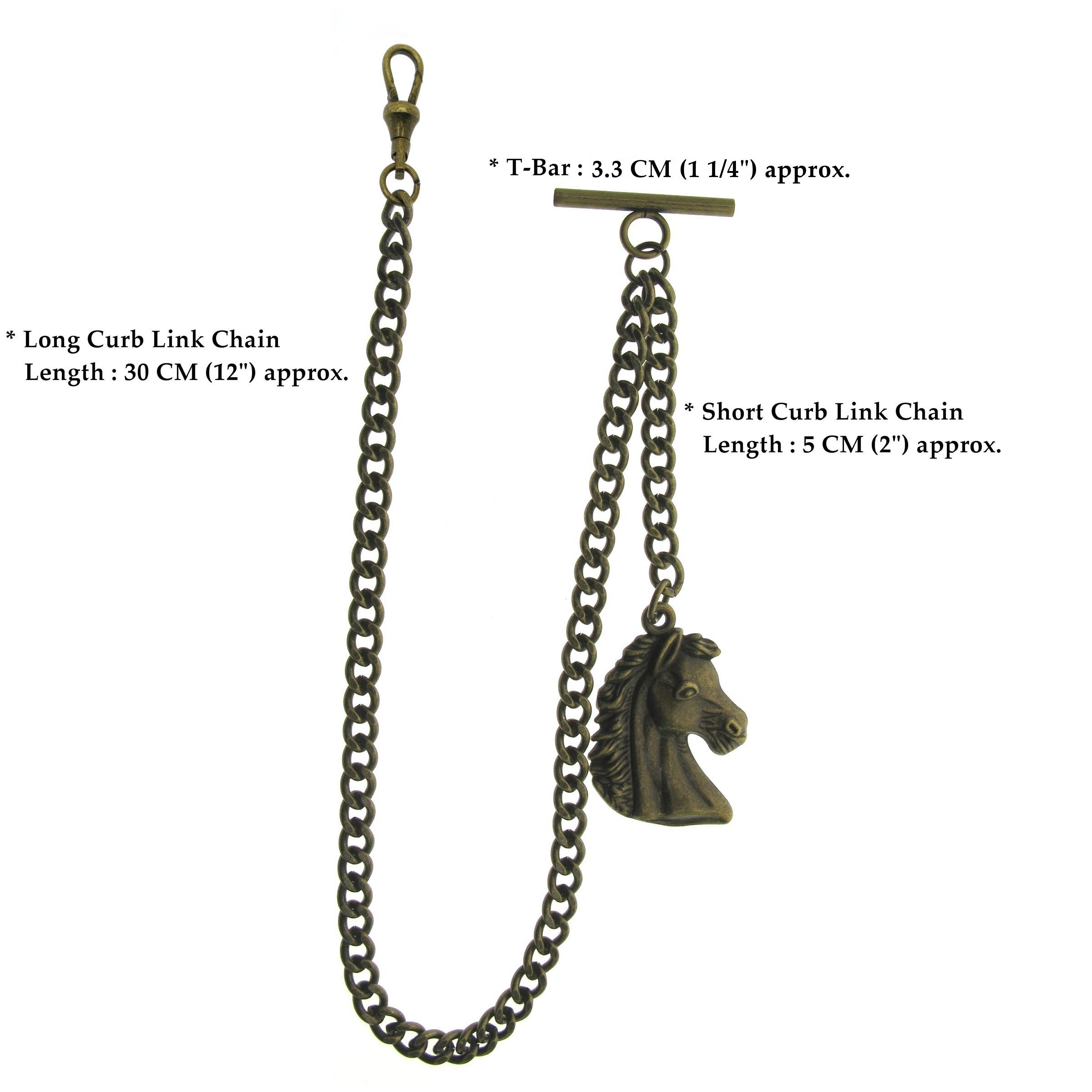 Bronze Color with Horse Medal Design Fob AC142