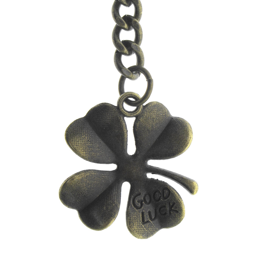 Bronze Color Albert Chain with Four-Leaf Clover Medal Fob AC143