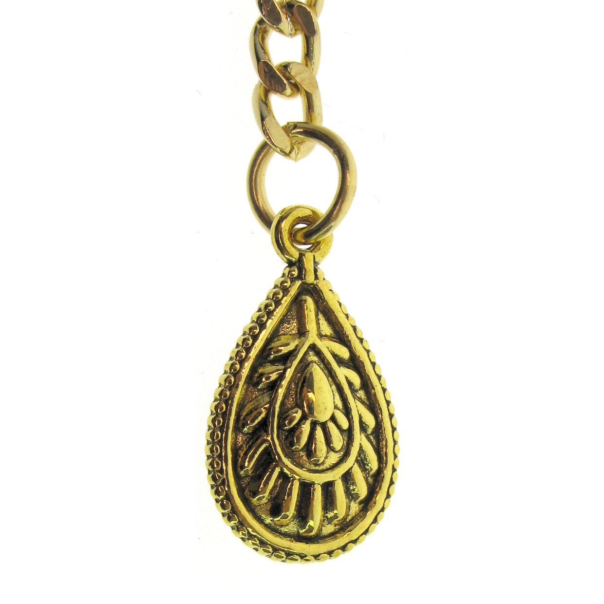 Gold Albert Chains with Water Drop Fob AC148