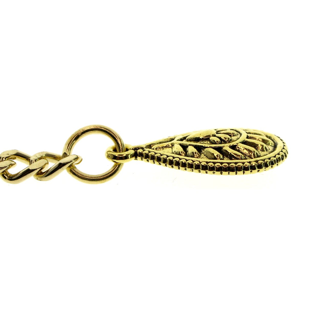 Gold Albert Chains with Water Drop Fob AC148