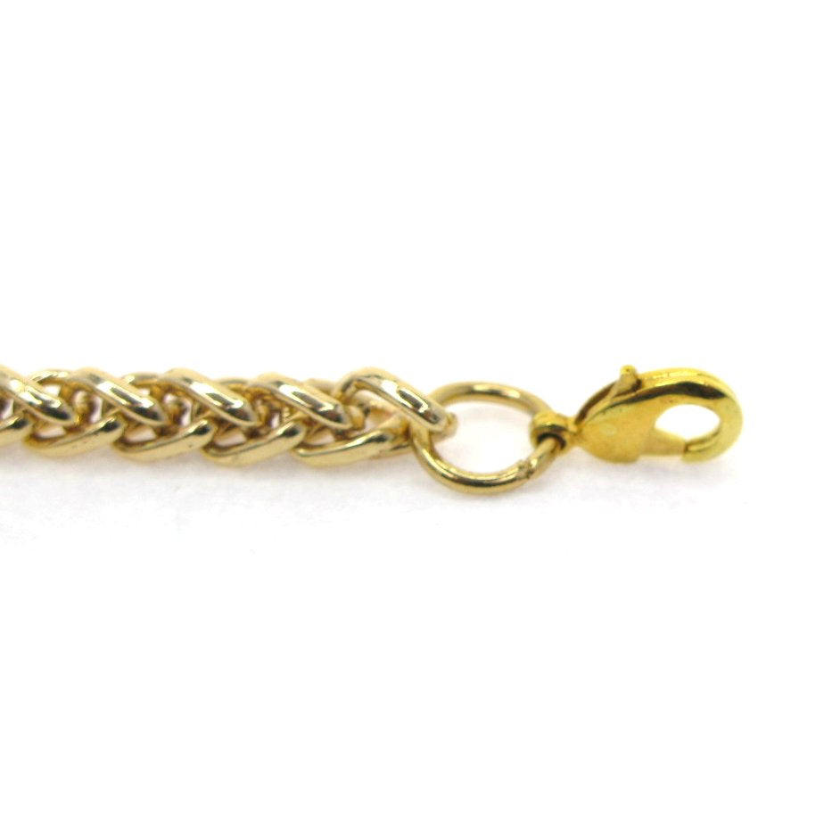 Albert Chain Gold Color Pocket Watch Chain Vest Chain for Men Heavy Wheat Spiga Rope Chain with Lobster Clip on Drop Fob T Bar AC154