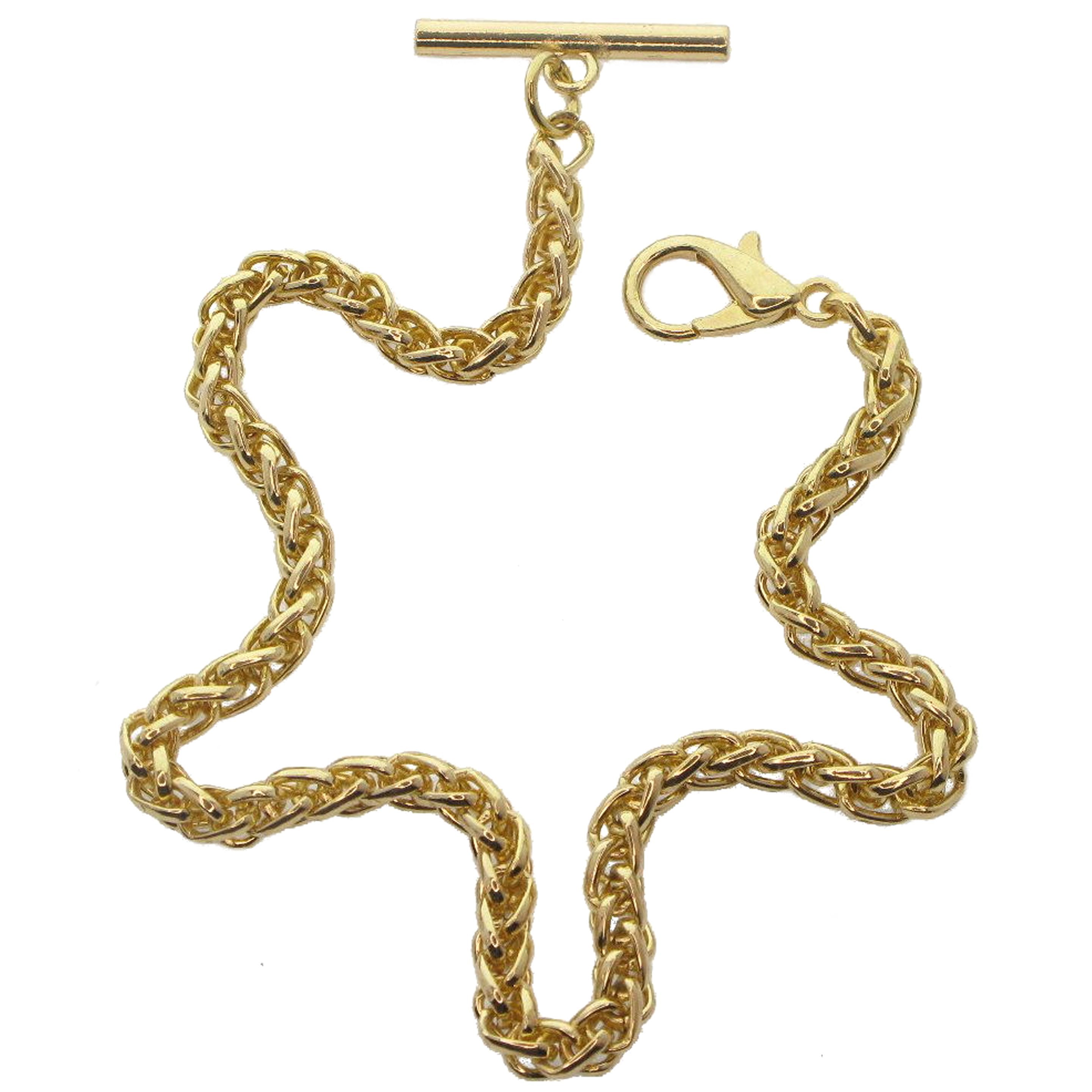 Albert Chain Gold Color Pocket Watch Watch Wheat Spiga Rope Chain AC155