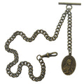 Albert Chain Bronze with Saint Theresa of Infant Jesus Religious Medal Fob AC159A