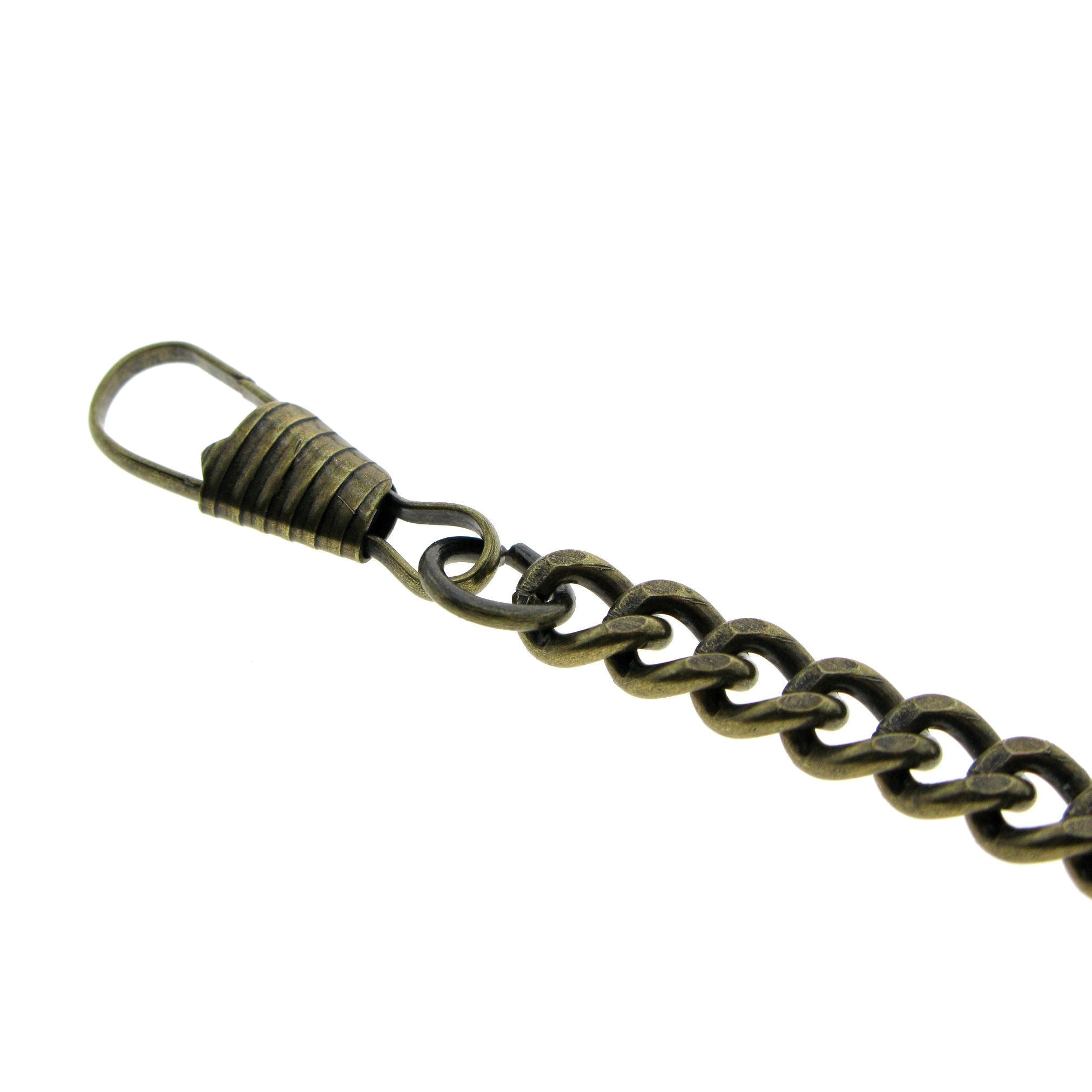 Albert Pocket Watch Chains Antique Brass with Antique Key Design Fob AC18