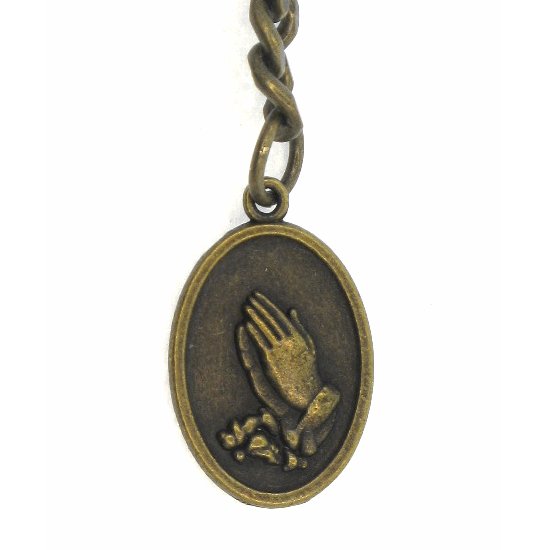 Albert Chain Bronze Color Pocket Watch Chain Fob Chain with Saint Anthony Medal Fob T Bar Swivel Clasp AC198