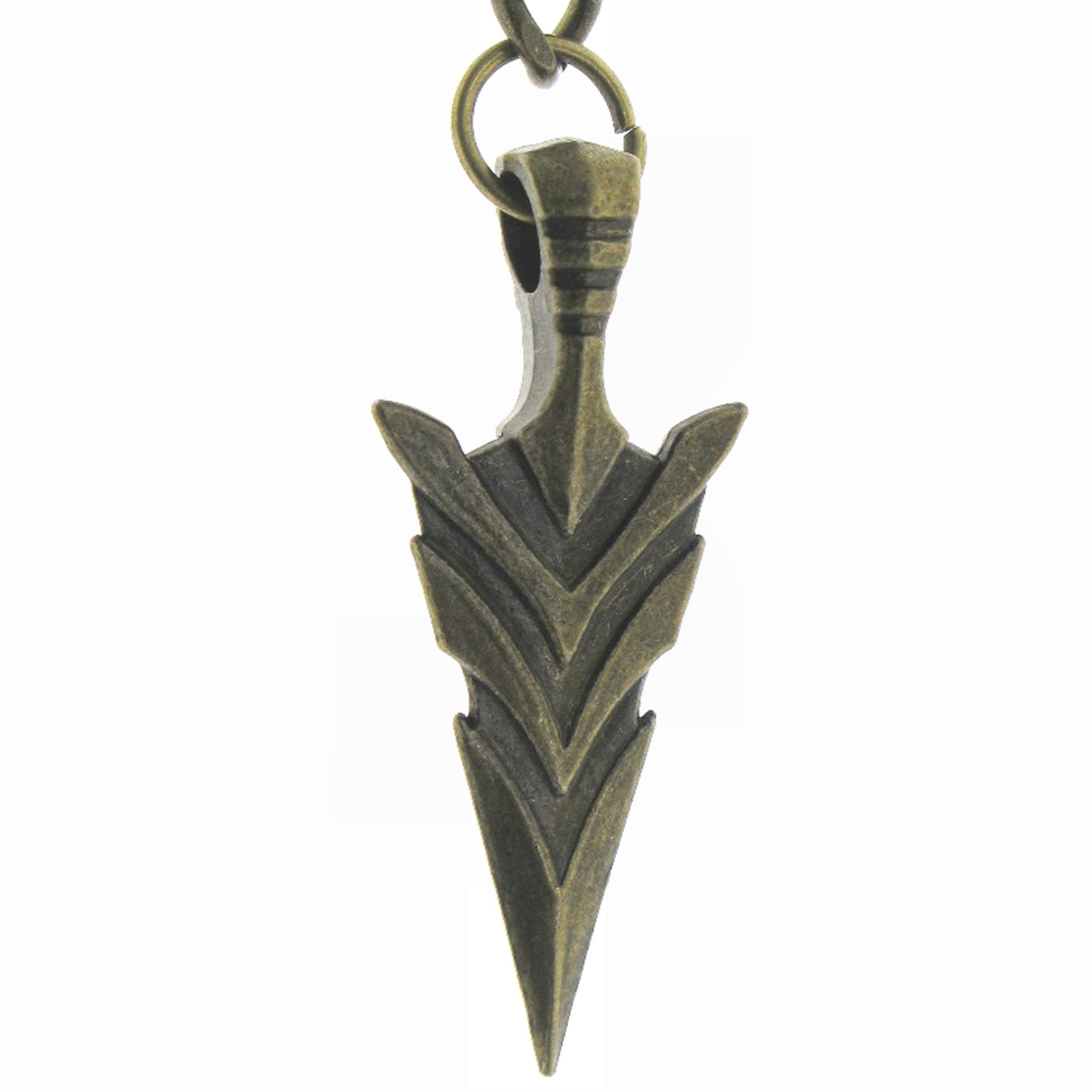 Albert Chain Bronze Color Pocket Watch Chain Vest Chain for Men with Spear Point Arrowhead Fob T-Bar Swivel Clasp AC221