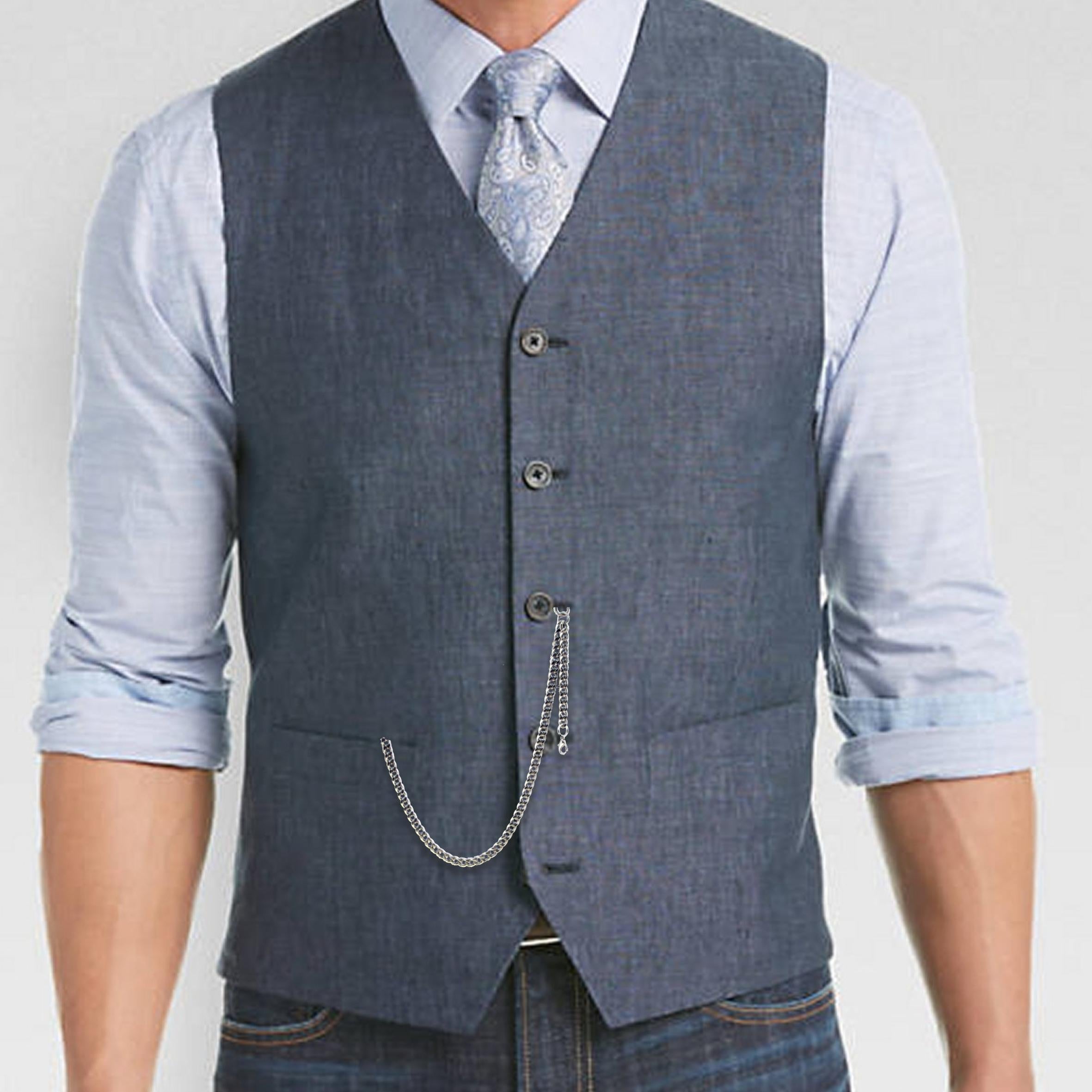 Albert Chain Silver Color AC34