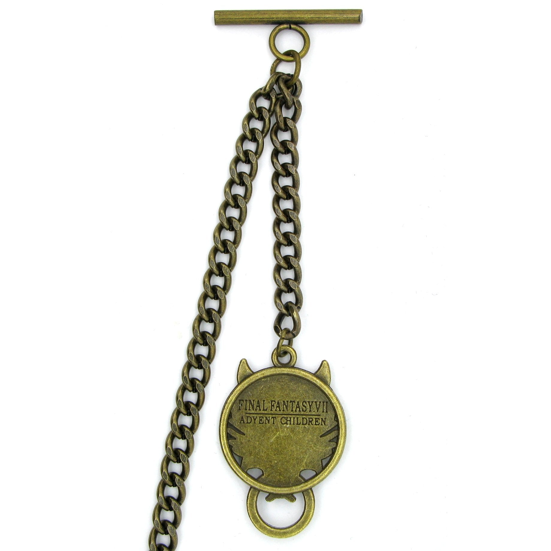 Albert Chain Pocket Watch Chains for Men Antique Brass Color with Ancient Animal Fob T Bar AC44