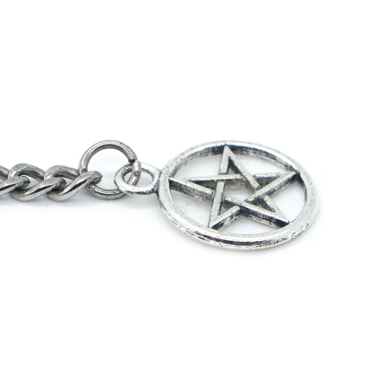 Albert Chain Silver Color Pocket Watch Chains Vest Chain for Men with Star Design Fob T Bar AC52