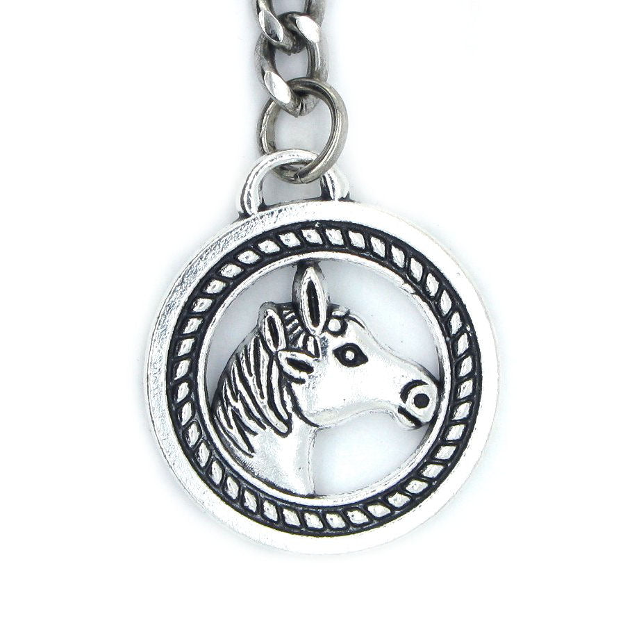 Albert Chain Silver Color Pocket Watch Chains Vest Chain for Men with Horse Design Fob T Bar AC56