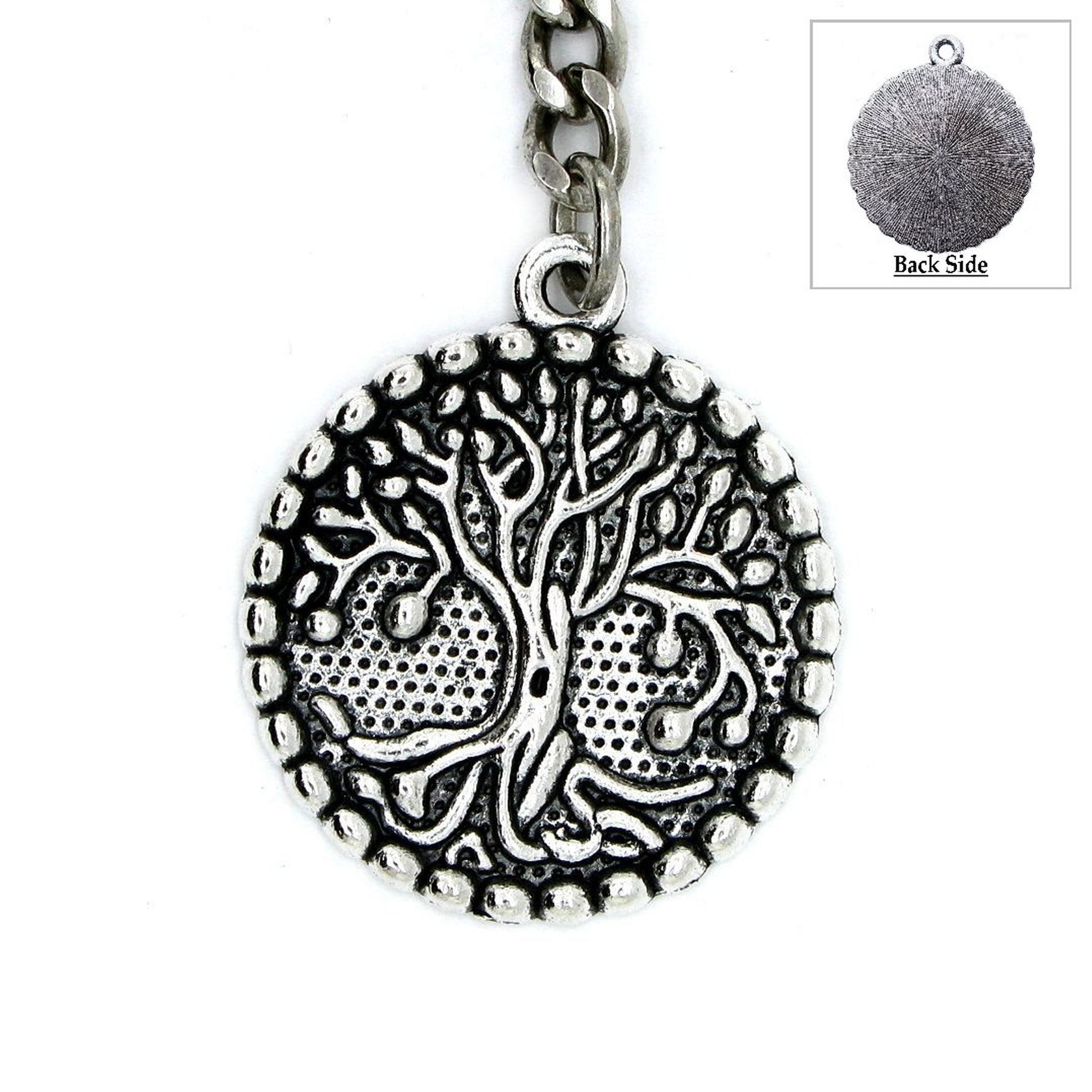 Albert Chain Silver Color Pocket Watch Chain Fob Chain for Men with Big Size Life Tree Design Fob T Bar Swivel Clasp AC57A
