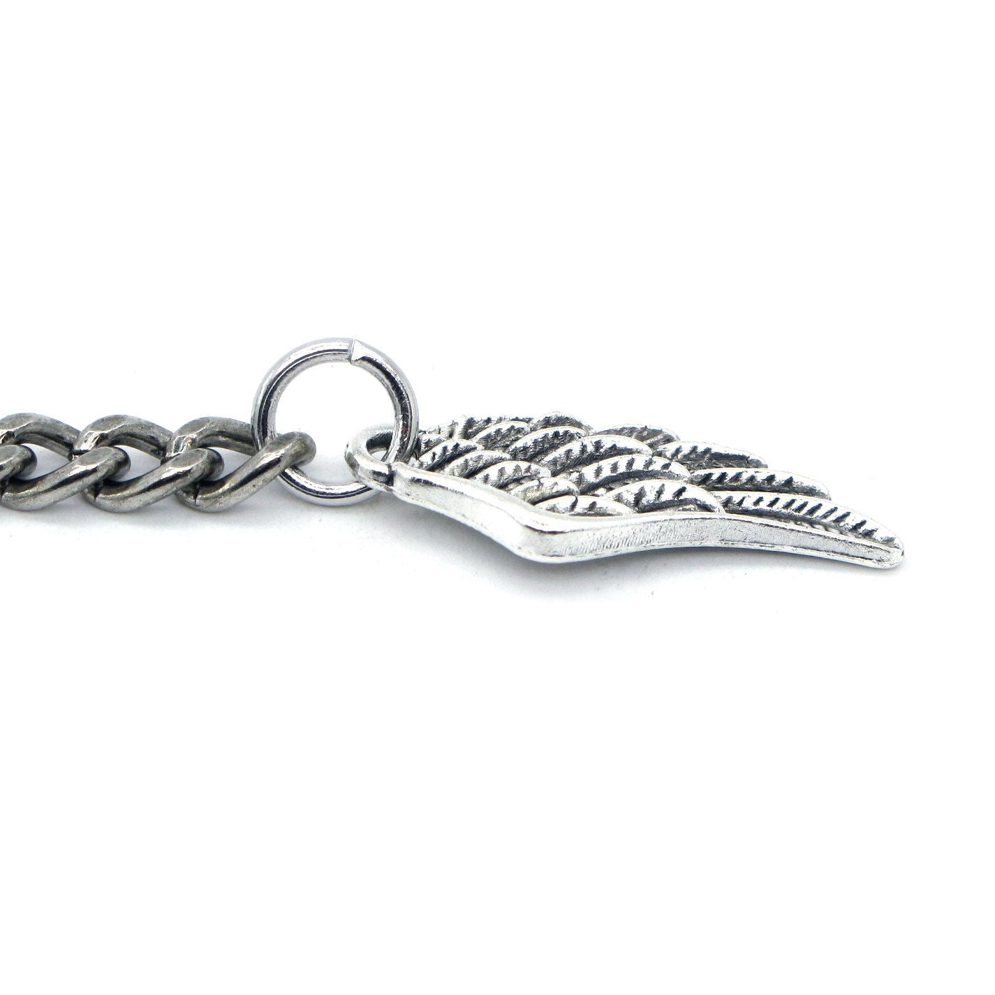 Albert Chain Silver Color Pocket Watch Chains for Men with Wing Design Fob T Bar AC59