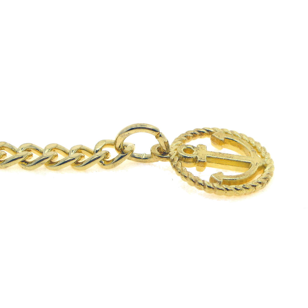 Albert Chain Gold Color Pocket Watch Chains Vest Chain for Men with T Bar Swivel Clasp and Anchor Medal Fob AC66