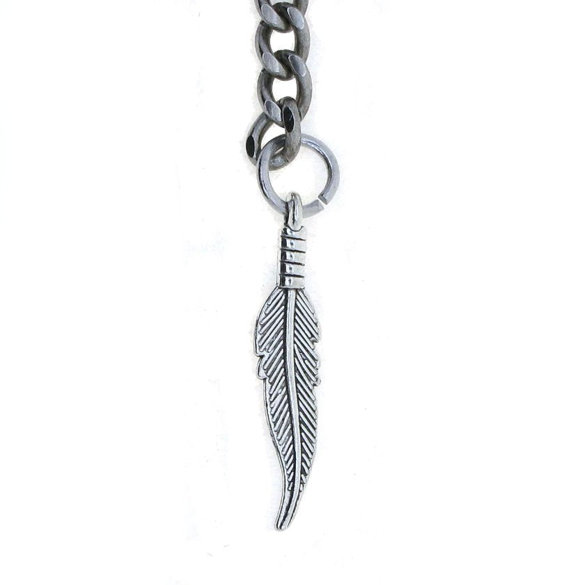Albert Chain Silver Color Pocket Watch Chains Vest Chains for Men with Feather Design Fob T Bar AC70