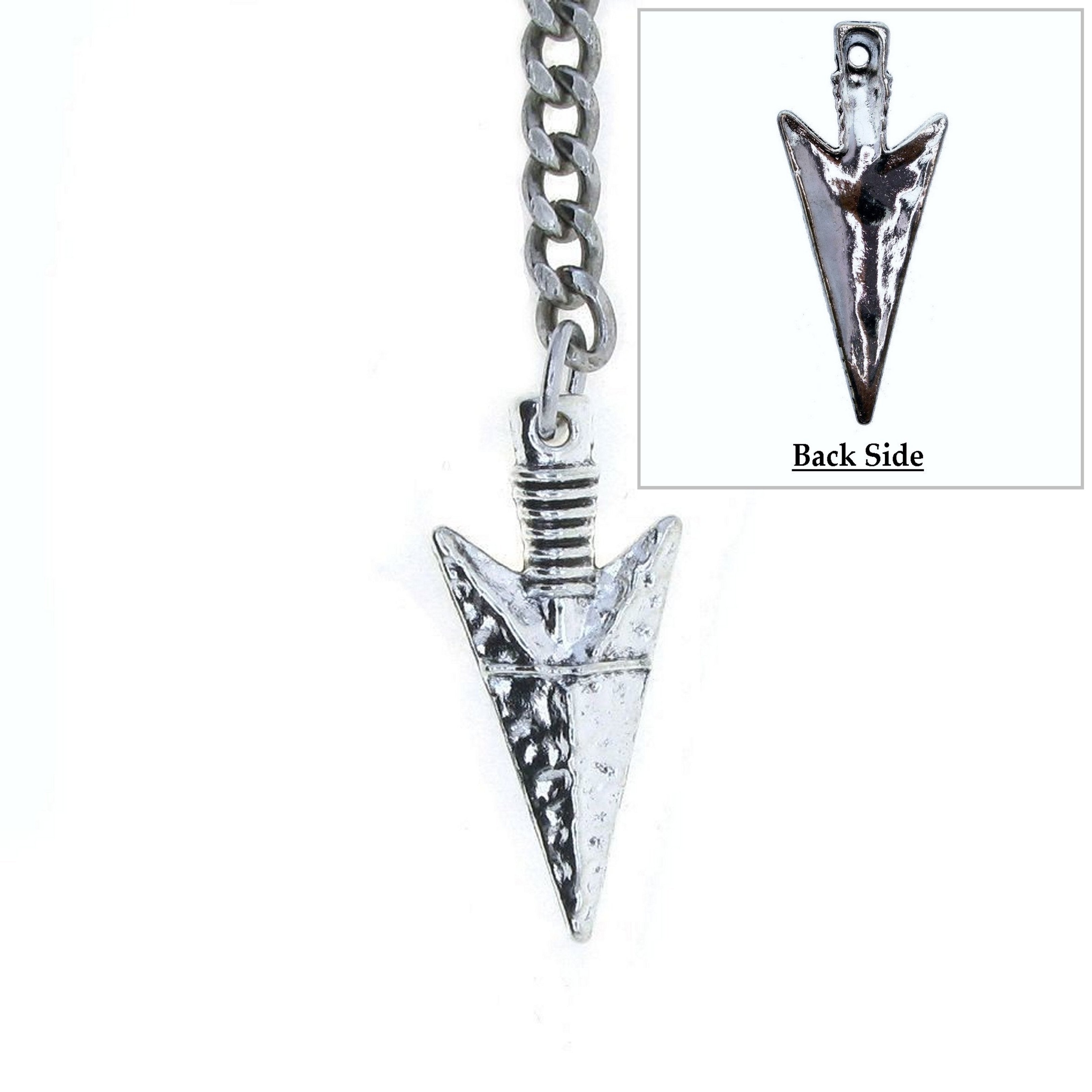 Albert Chain Silver Color Pocket Watch Chains Vest Chains for Men with Spearhead Design Fob T Bar AC71