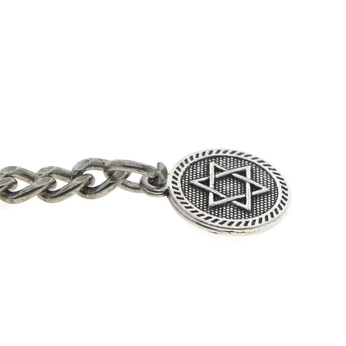 Albert Chain Silver Color Pocket Watch Chains Vest Chains for Men with Star Medal Design Fob T Bar AC74