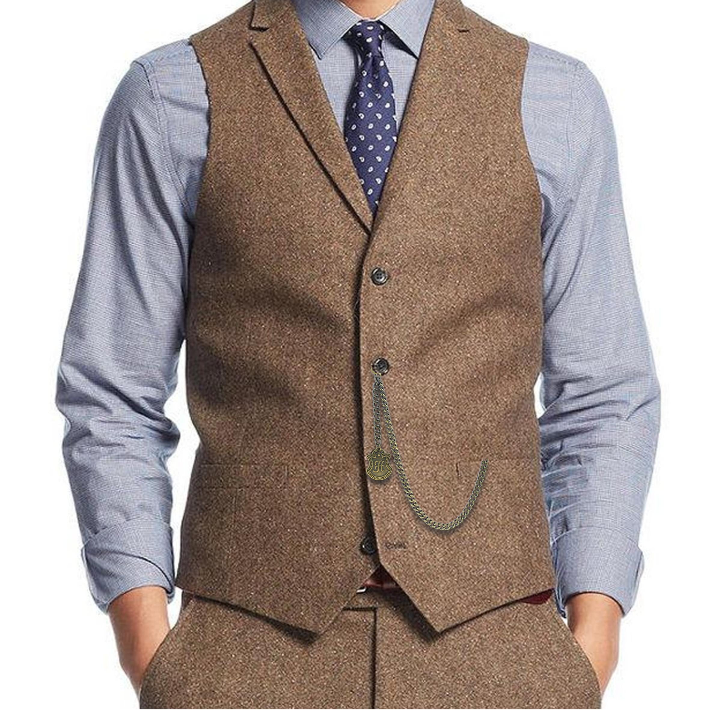 Albert Chain Pocket Watch Chains for Men Antique Brass Color with Alphabet H Initial Letter Fob T Bar AC85