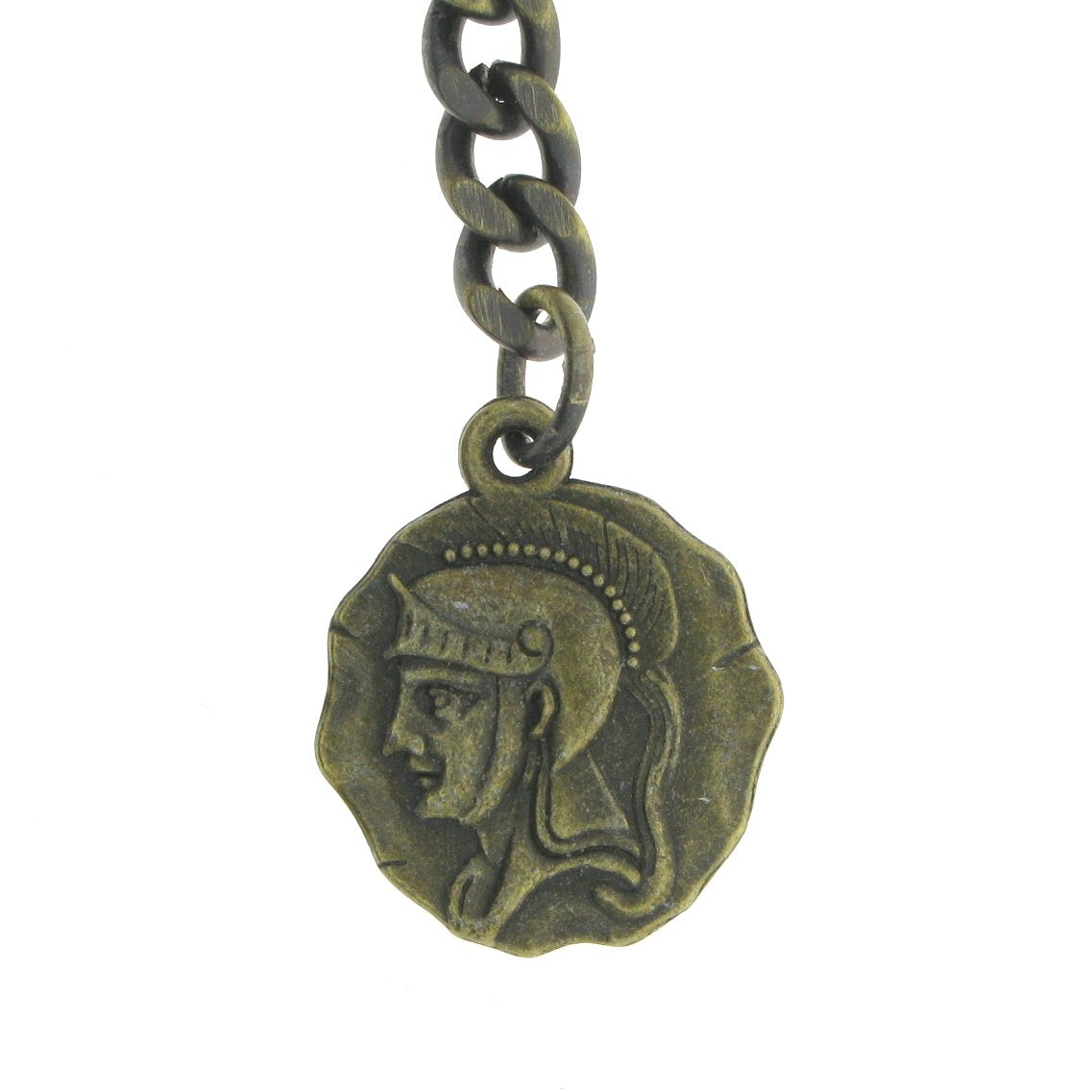 Albert Chain Pocket Watch Chains for Men Antique Brass Color Ancient Warrier Medal Fob T Bar AC92