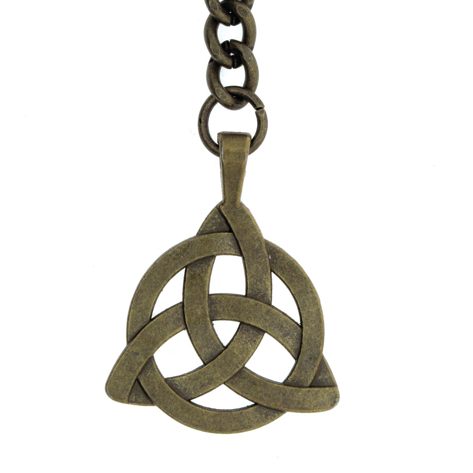 Albert Chain Antique Brass Color Pocket Watch Chain Vest Chain - 2 Ways Usage on Vests & Trousers or Jeans with Celtic Knot Design Fob T Bar ACT08A