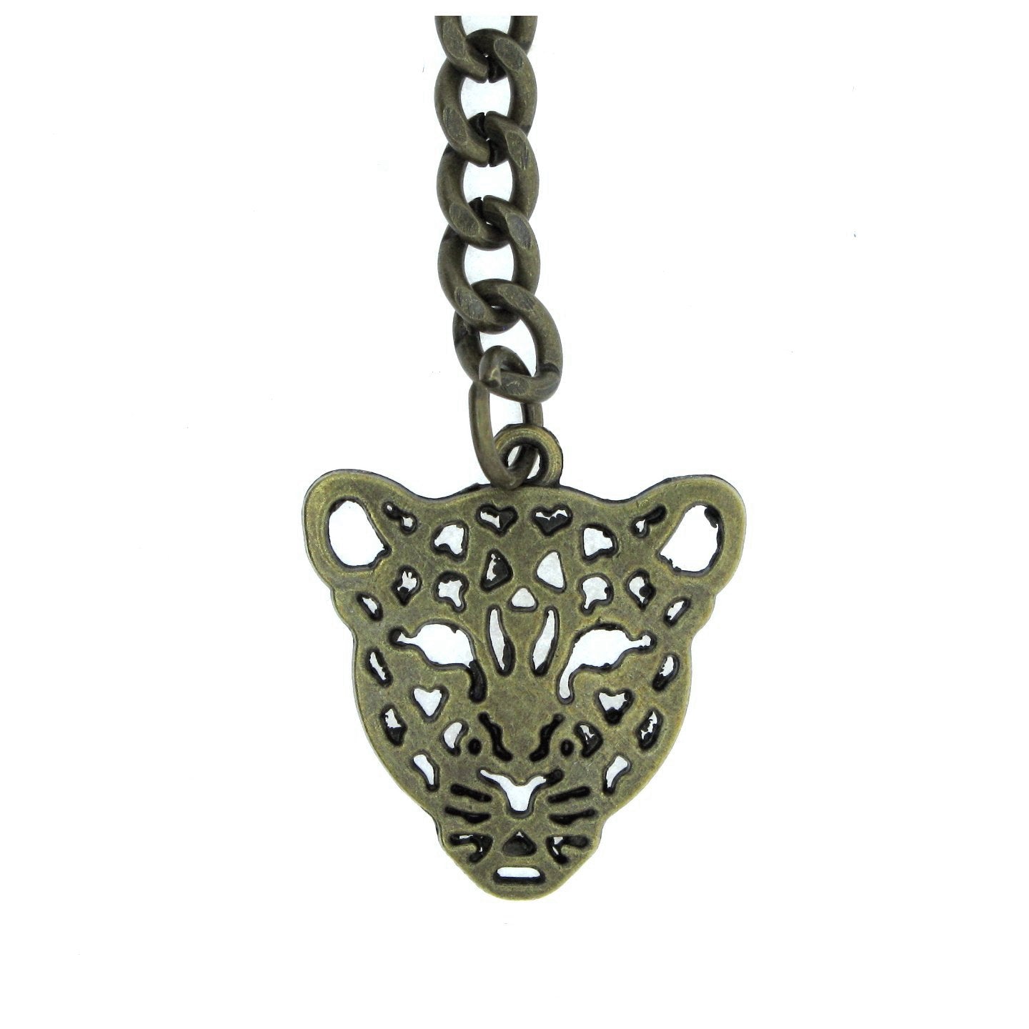 Albert Chain Pocket Watch Chains for Men Antique Brass Color - 2 Ways Usage on Vests & Trousers or Jeans with Leopard Head Design Fob T Bar ACT25