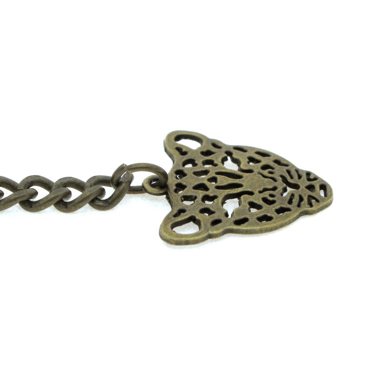 Albert Chain Pocket Watch Chains for Men Antique Brass Color - 2 Ways Usage on Vests & Trousers or Jeans with Leopard Head Design Fob T Bar ACT25