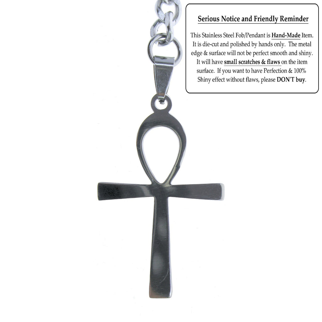 Albert Chain Pocket Watch Chains for Men All Real Stainless Steel with Steel T-Bar and Steel Religious Cross Fob ACS08