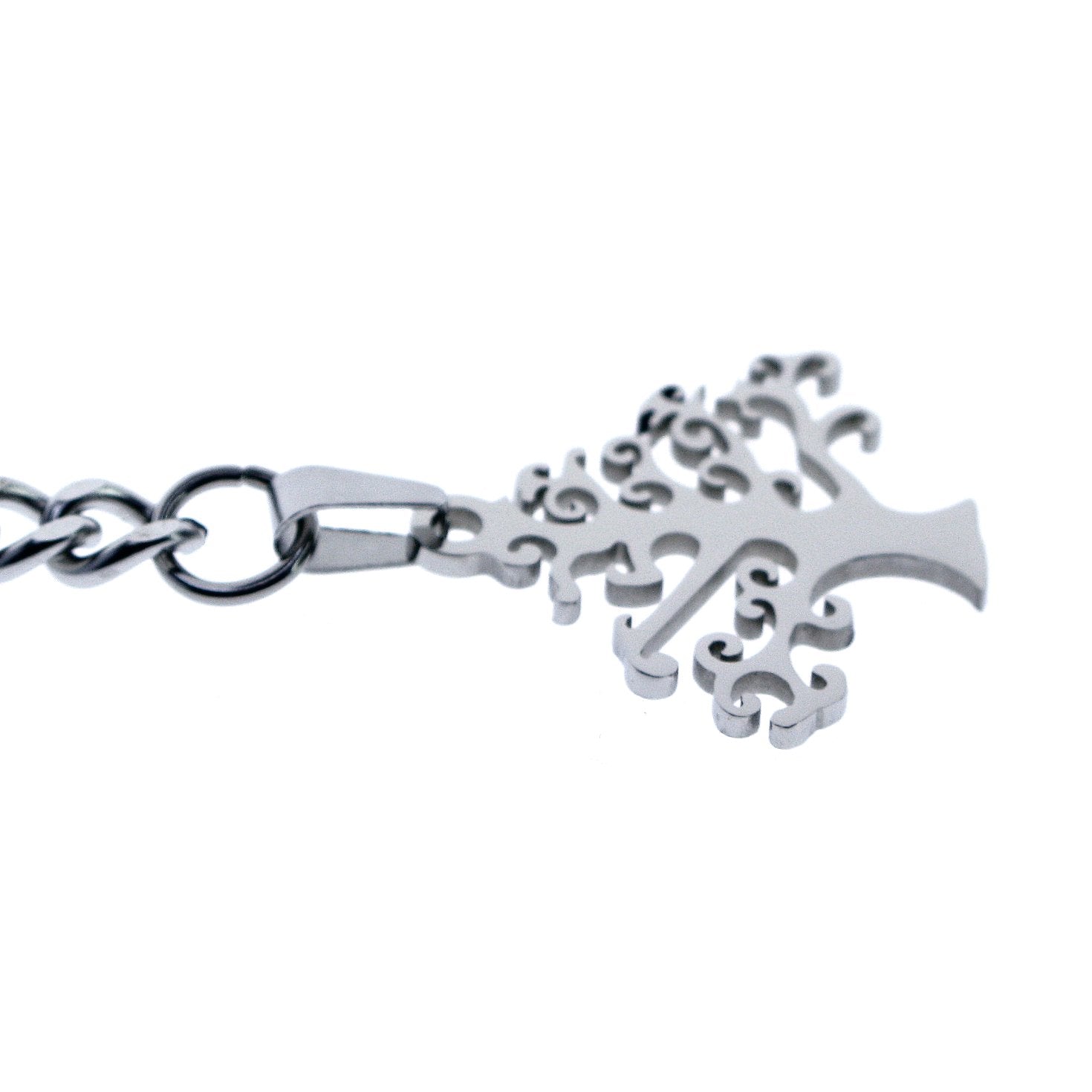 Albert Chain Pocket Watch Chains for Men All Real Stainless Steel with T-Bar and Life-Tree Design Fob ACS14