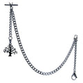Albert Chain Pocket Watch Chains for Men All Real Stainless Steel with T-Bar and Life-Tree Design Fob ACS14