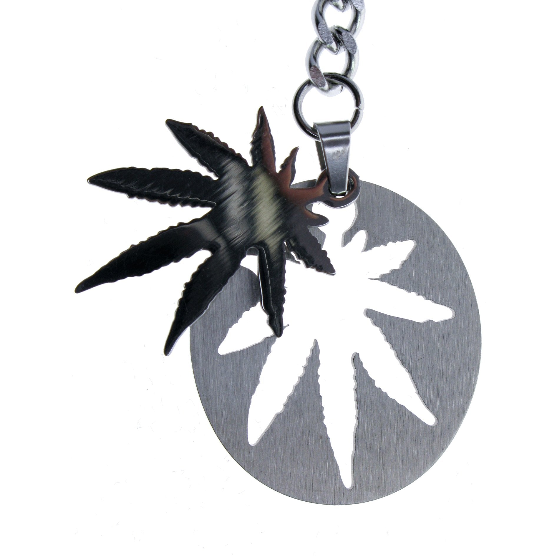 Albert Chain Pocket Watch Chains All Real Stainless Steel with T-Bar and Leaf Design Fob ACS16