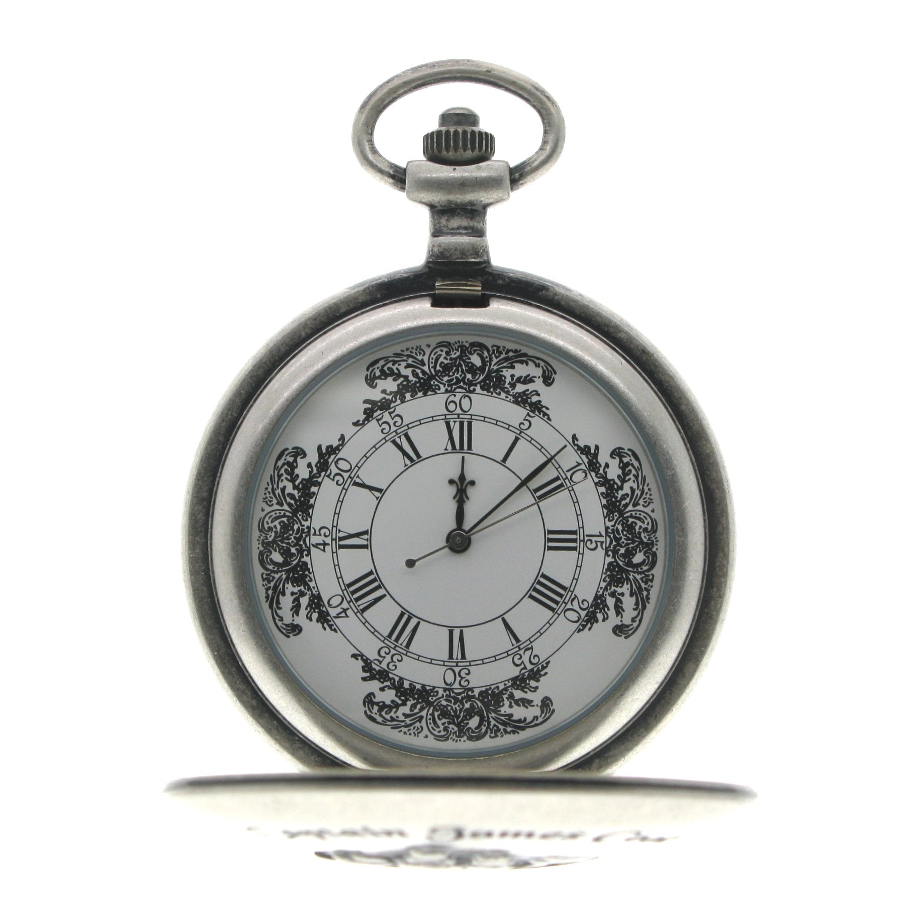 Captain James Cook 1728-1779 Memorial Silver Color Pocket Watch Men Gift Set with Fob Chain C62