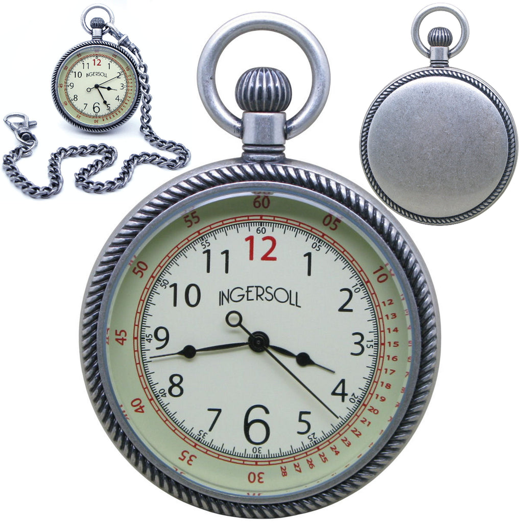 Ingersoll Antique Silver Pocket Watch