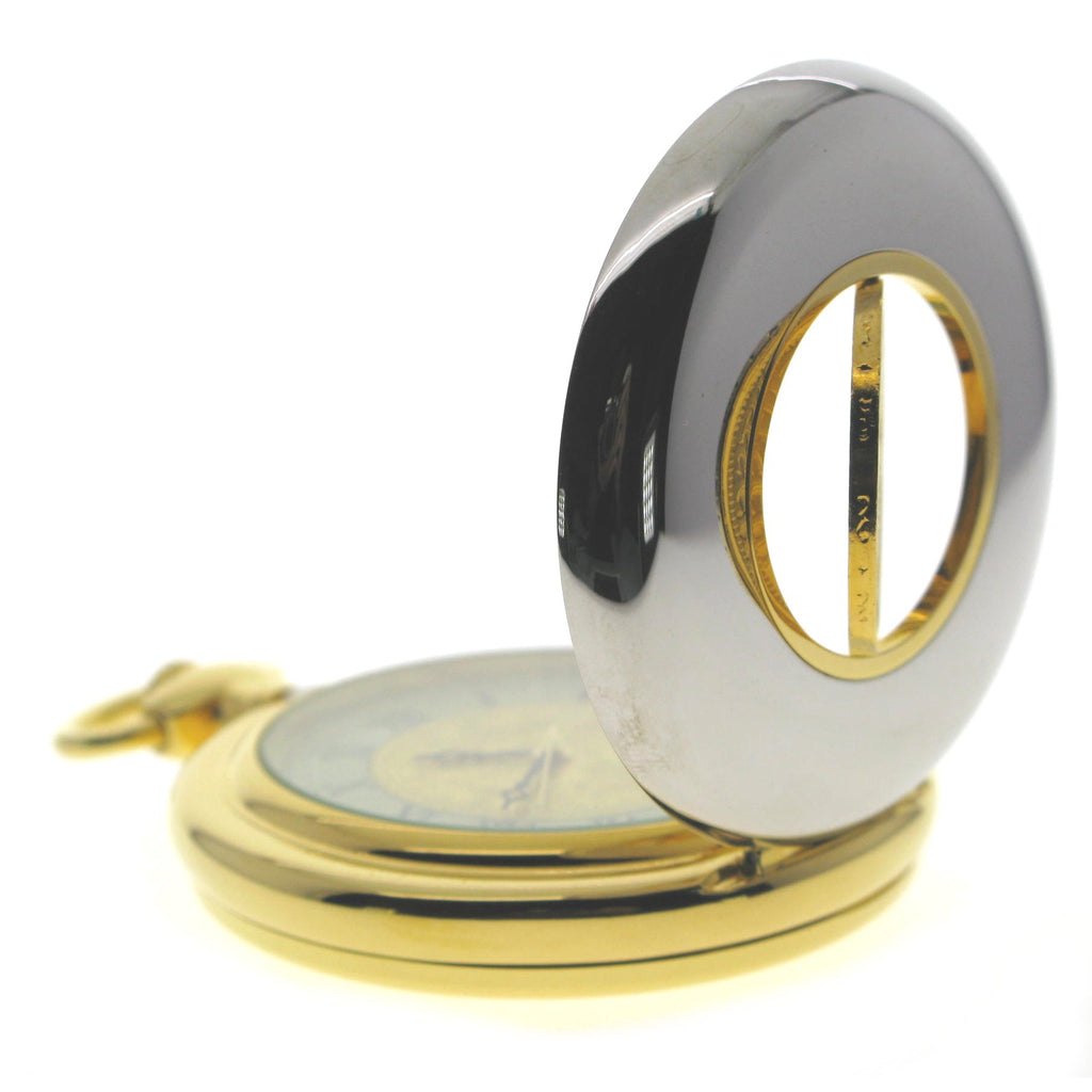 German Dm Coin Pocket Watch side view