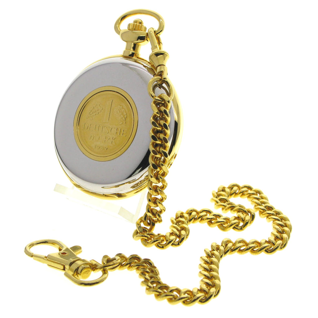 German DM Coin Pocket Watch with Chain